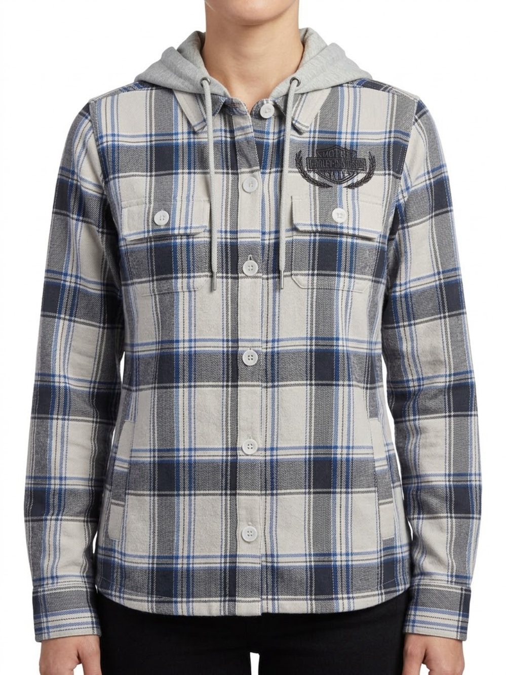 NWT Harley-Davidson Women’s Heritage Plaid Hooded Shirt Jacket S